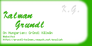 kalman grundl business card