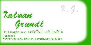 kalman grundl business card